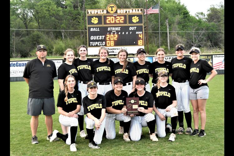 THE TUPELO LADY TIGERS WON THE DISTRICT TOURNAMENT ON THURSDAY, APRIL 21