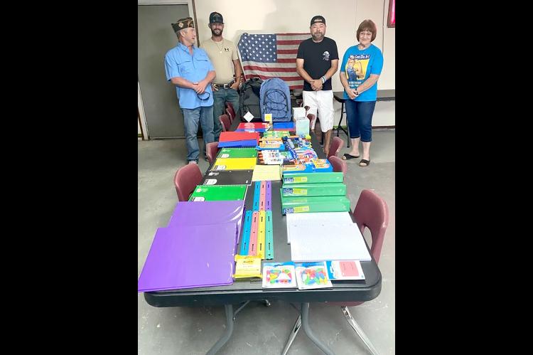 School supplies collected—Stacey Williams, DK Spears, Kenneth Brown &amp; Cora Wardrope