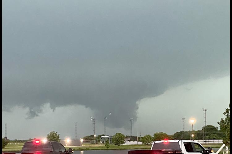 A tornado was sighted in Coalgate last week and Steve Byrd caught the above funnel on camera. The picture is taken across from the Coalgate Park.