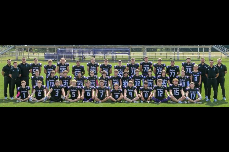 MEET THE 2026 COALGATE WILDCATS! The Wildcats are looking forward to a successful season on the gridiron led by Coach Zac Cater. Pictured above are Front Row L-R: Maddox Castillo, Davis Grant, Weston Lackey, Bryson Horstman, Jase Burris, Ernest Smith, Tucker Ward, Reid Ables, Colby Brown, Brax Wofford, Easton Loudermilk, Cody Coats, 2nd Row: Blayne Crow, Josh Ojer, Travyn Hansel, Creek McCoy, , Cooper Battles, Tracyn Miller, Gio Cole, Timothy Starson, Chase Huffman, Arlis Stowe, Landon Miller, Braislin Ely,