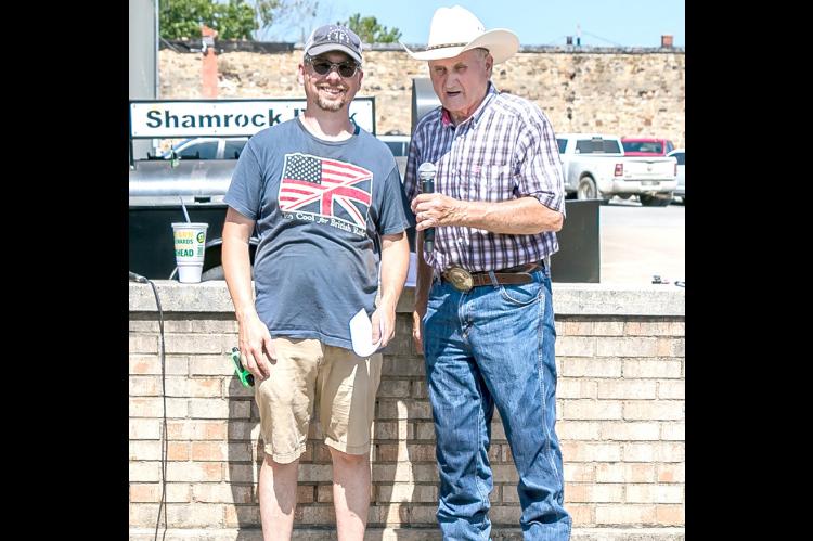 MC's at the parade - Johnny Joe Sandmann and Johnny Ward