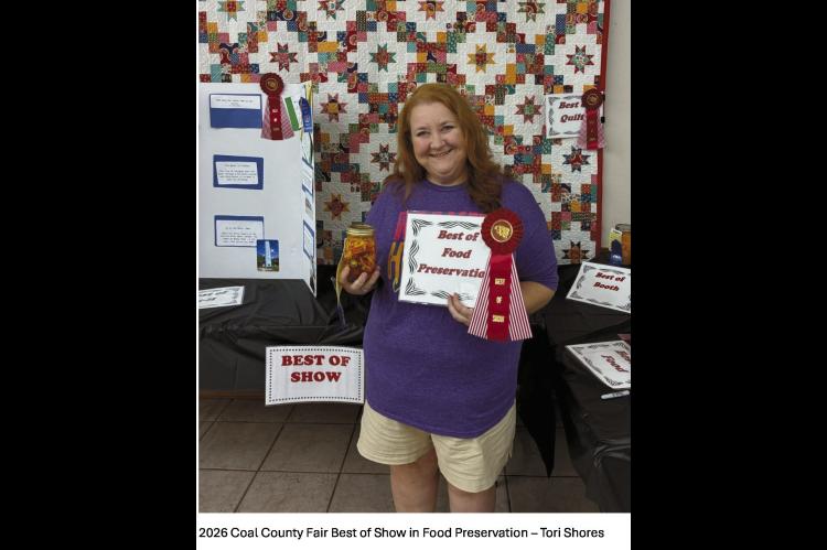 2026 Coal County Fair Best of Show in Food Preservation - Tori Shores