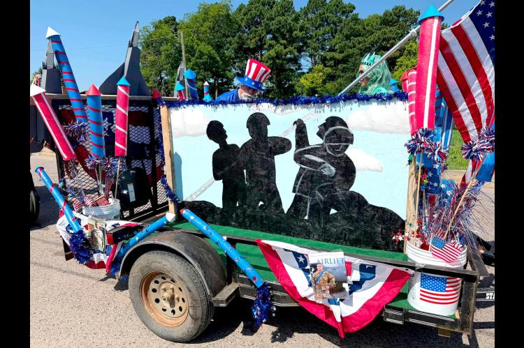 Hunter Pebworth and Ty Ward are currently serving and represented on these banners on the trailer.