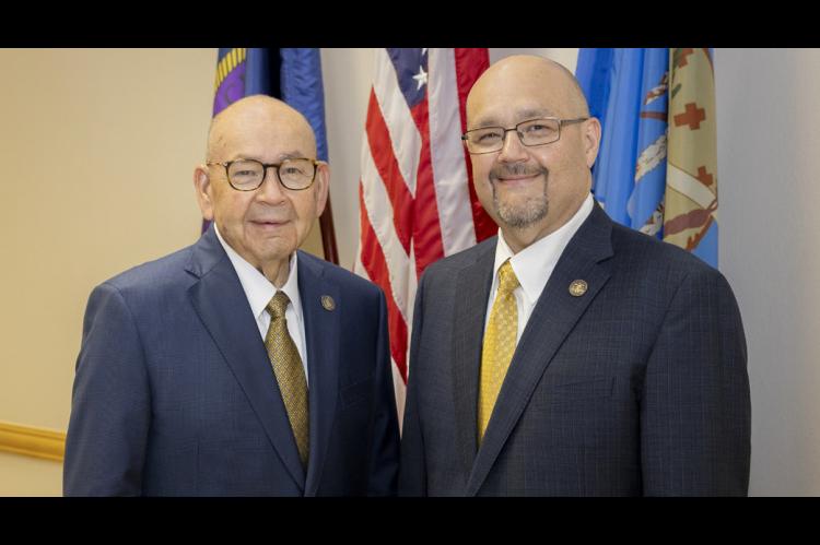 Chickasaw Nation Governor Bill Anoatubby, left, and Lt. Governor Chris Anoatubby.
