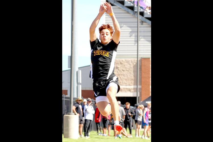 Tupelo Junior Ryder Johnson placed 1st in the Regional Track Meet in the long jump qualifying for the State Track Meet. Great Job Ryder and Good Luck!