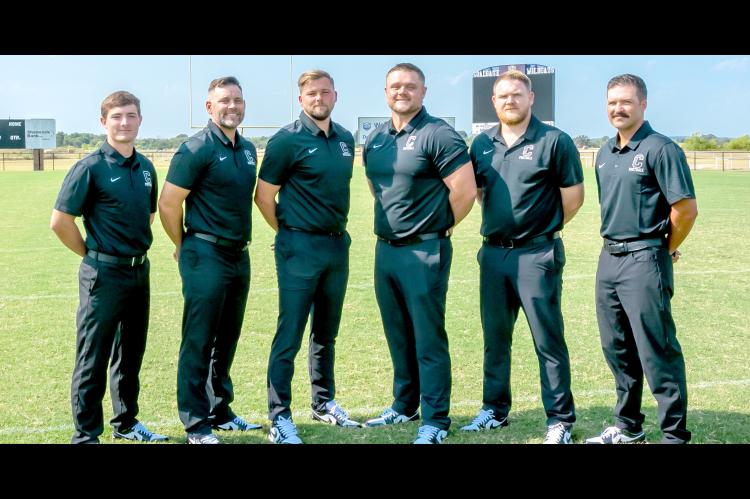 MEET THE 2026 COALGATE WILDCAT FOOTBALL COACHES... Pictured above are: Jaxon McClennaham, Casey McCollum, Head Coach Zach Cater, Ty Watkins, Alex Brooks, Joseph Ward, not pictured Joe Avanzini