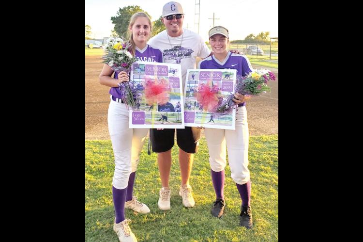 SOFTBALL GIRLS RECOGNIZED AT SENIOR NIGHT