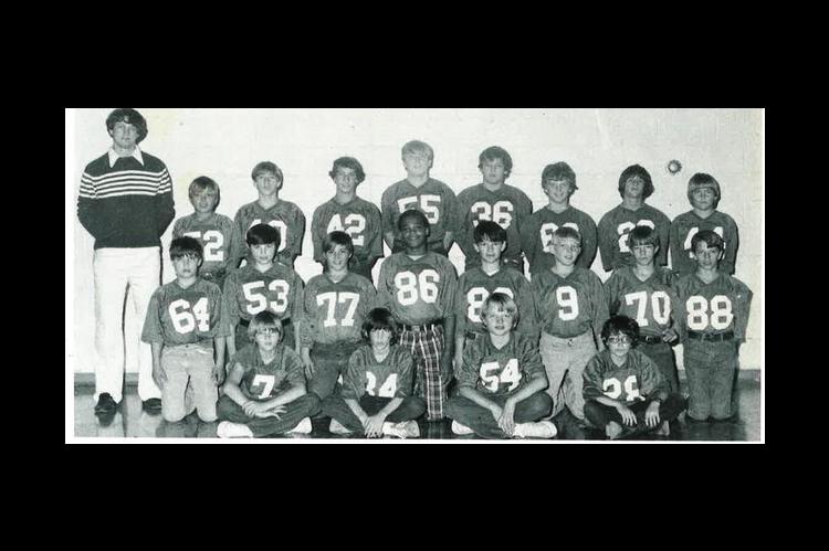 Standing L to R. Coach Bill Burnett, William Holder, Harold Roberts, Teddy Murphy, Paul Perry, Kenny Pebworth, Robert Hlx, Michael Deskin, Scott Powell.Mlddle Row—L to R.—Shane Sells. Felix Cuellar. Mike Anderson. David Holt. Ralph Wilson. Kelly McCol