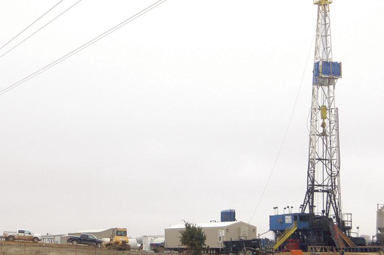 The Dan D. Drilling Rig 18 west of Coalgate. Photo taken the day following a fire in 2014 that resulted in the death of three workers and injured two others.
