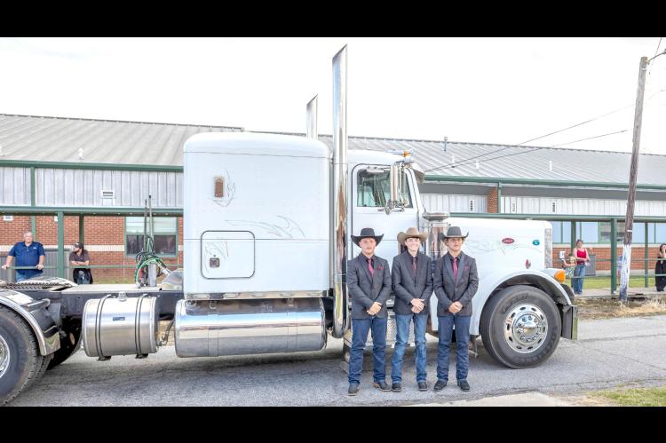 Tracker Franklin, Payten Nelson and Triton Franklin - White Semi Truck