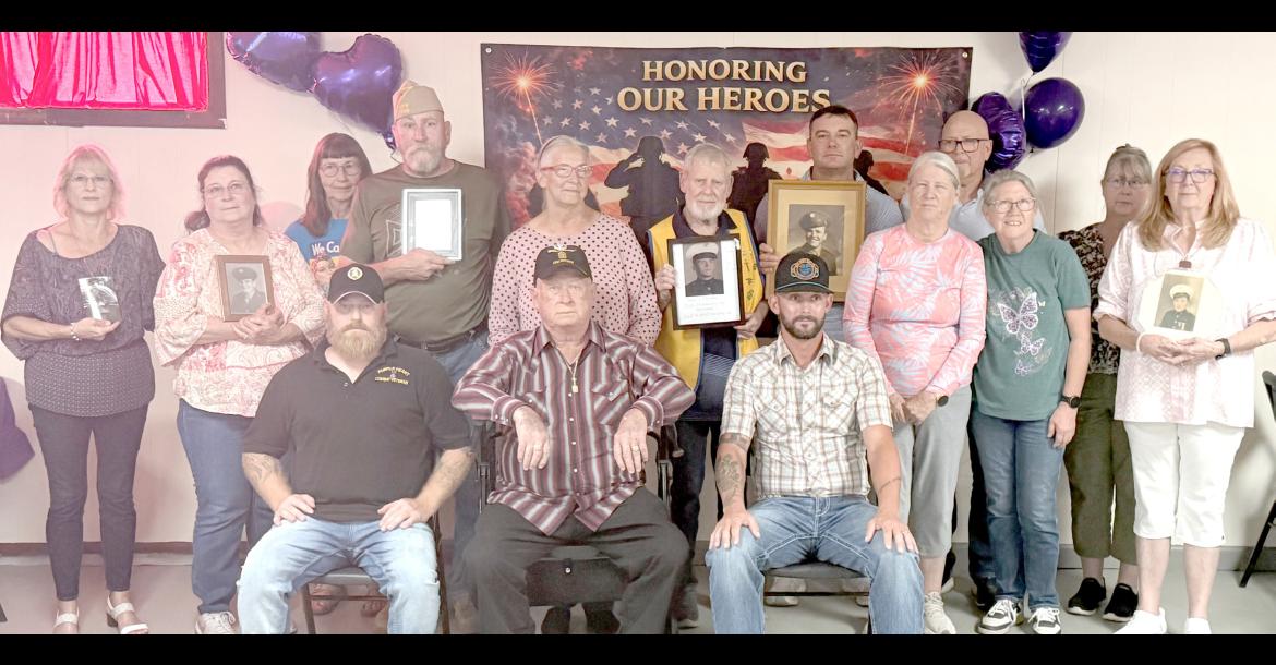A GROUP OF LOCAL COAL COUNTY PURPLE HEART VETERANS WERE HONORED IN COALGATE RECENTLY...
