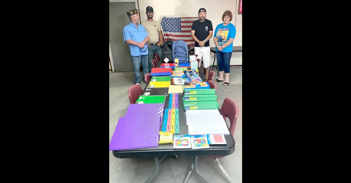 School supplies collected—Stacey Williams, DK Spears, Kenneth Brown &amp; Cora Wardrope