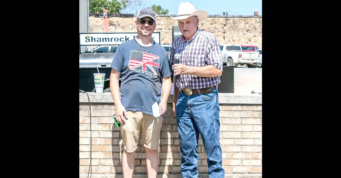 MC's at the parade - Johnny Joe Sandmann and Johnny Ward