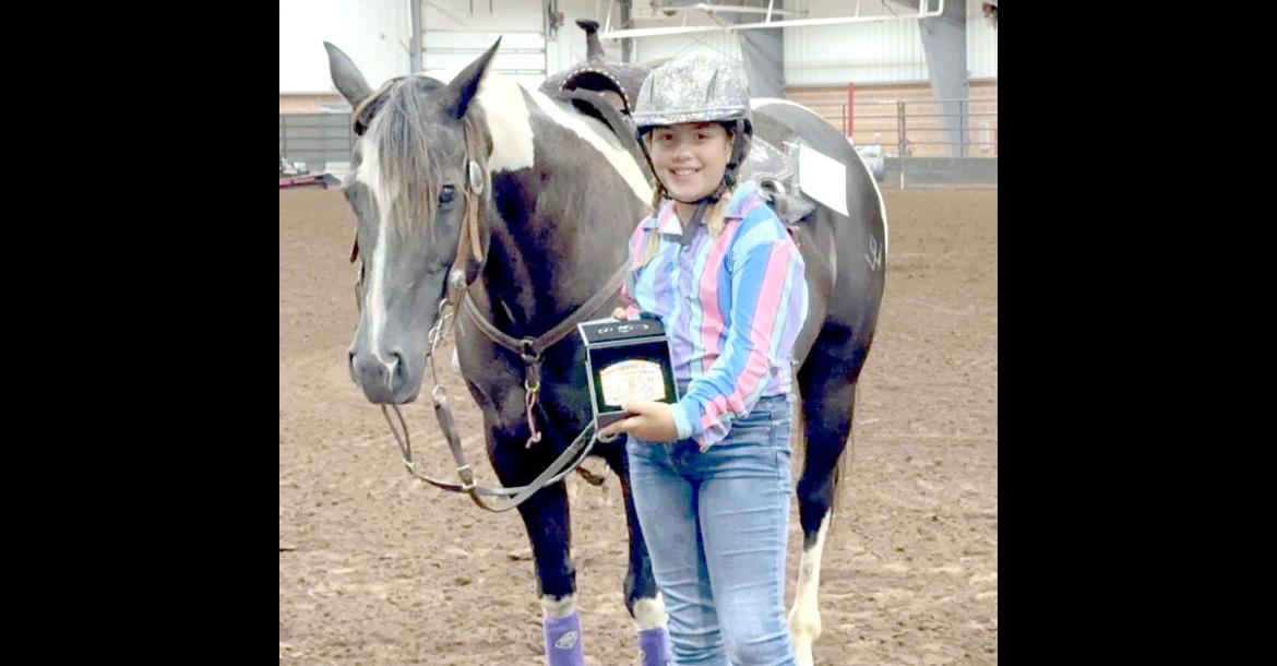 Raylee Winters competed in the Southeast District 4-H horse show representing the Coal County 4-H club. Raylee placed 4th in Ranch Trail division along with 1st place in Barrel Racing, Pole Bending, Flags, and Stakes events. Raylee earned her a spot in the State 4-H Horse Show later in July. Madison Sam is pictured with Raylee.
