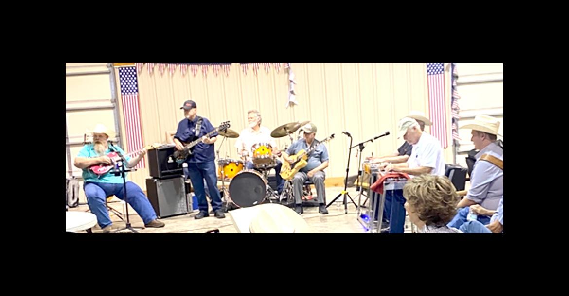 The band that performed at Pake McEntire’s 73rd birthday consisted of Tony Ramsey, drums; Mike Gillam, guitar; Royce Sparks, bass; and Terry Canida, steel guitar. Pictures Courtesy of Johnny D. Ward