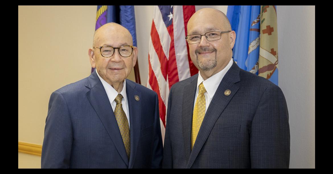 Chickasaw Nation Governor Bill Anoatubby, left, and Lt. Governor Chris Anoatubby.