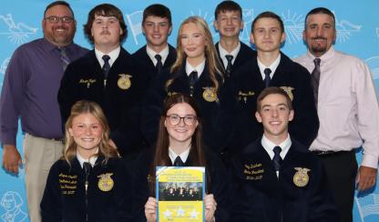 THE COALGATE FFA OFFICER TEAM ATTENDED THE SOUTHEAST AREA COLT CONFERENCE LAST WEEK. They gained valuable leadership skills and conducted team building activities to bring back and use in their year of service as a chapter officer. Chapter Officers are as follows. President-Kirsten Haney, Vice President-Mason Ryan, Secretary-Tracer House, Treasurer-Brooks Hale, Reporter-Felicity Looney, Sentinel-Navy Elbert
