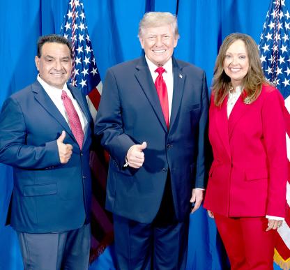 At a recent campaign rally for gubernatorial candidate Mike Mazzei, President Trump gave his full endorsement to State Treasurer candidate Cindy Byrd, a resident of Coal County. See full story inside Page 3.