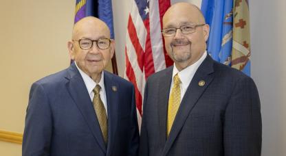 Chickasaw Nation Governor Bill Anoatubby, left, and Lt. Governor Chris Anoatubby.