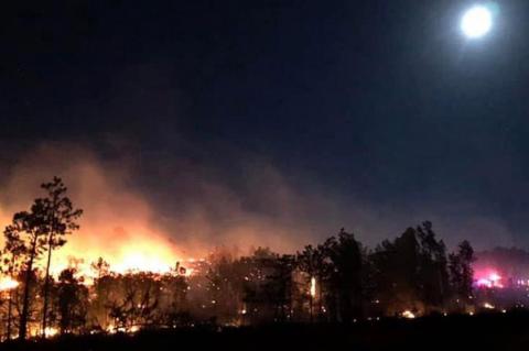 Firefighters battle wildfire east of Coalgate