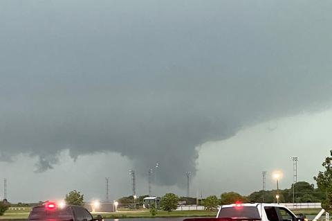 A tornado was sighted in Coalgate last week and Steve Byrd caught the above funnel on camera. The picture is taken across from the Coalgate Park.