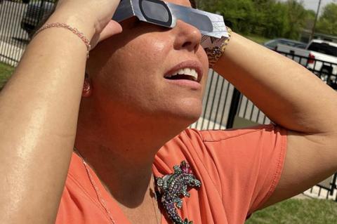 Hurley Manor residents and staff enjoy a solar eclipse party