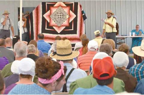 AMISH SCHOOL AUCTION— This is one of the Amish quilts that were on the 2019 auction block. It sold for $800.