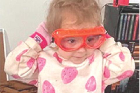 Reikyn Griffith dressed herself to go out and build a snowman.