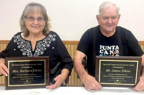 James and Barbara Elkins honored at county fair