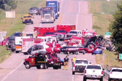 Six accident victims transported to hospital