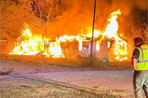 Coal County firefighters battle Tupelo