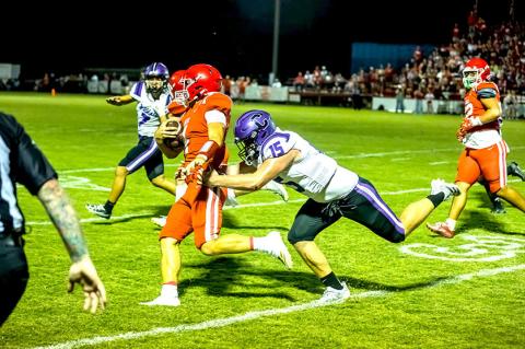 Sophomore Easton Loudermilk dives to get the stop against a talented Davis team.