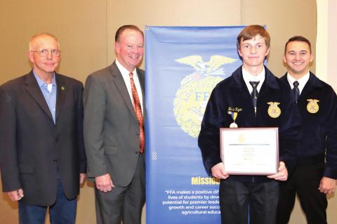 BLAINE RYAN OF THE COALGATE FFA CHAPTER