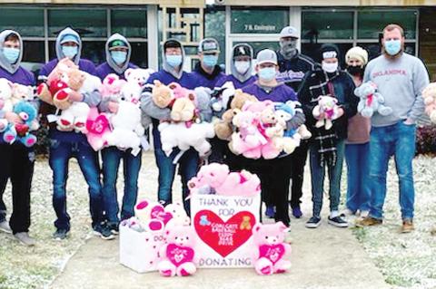 Coalgate Baseball gives away teddy bears and smil