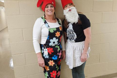 LaDonna and Vanessa say “There’s gnome place like Coalgate on Halloween!”
