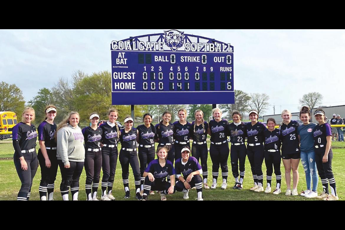 COALGATE LADY CATS AND THEIR NEW SCOREBOARD